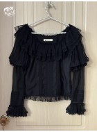 Miss Point Point Garden Short Sleeve Blouse with Extension Sleeves(Reservation/2 Colours/Full Payment Without Shipping)